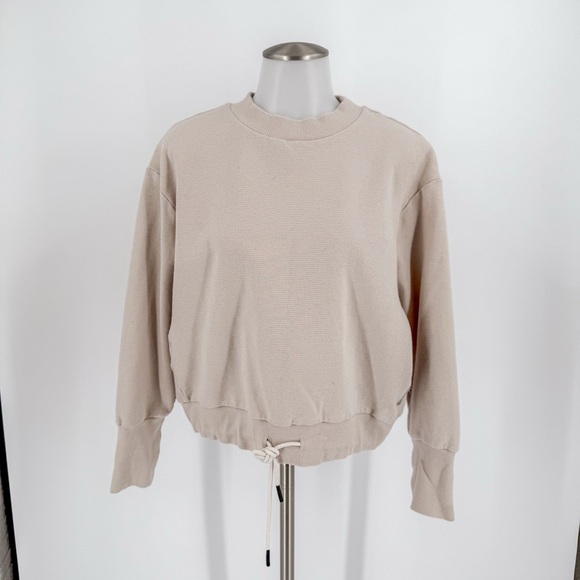 Varley Beige Clinch Waist Sweatshirt - Picture 2 of 8